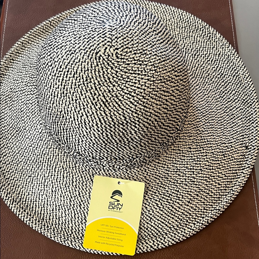 NWT Sunday Afternoons UV Charleston Pepper Tweed Woven Hat